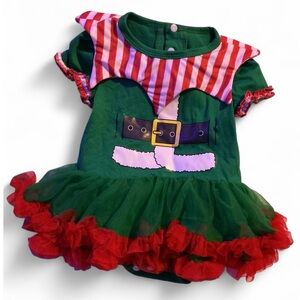 ELF Festive Green and Red Kids Costume